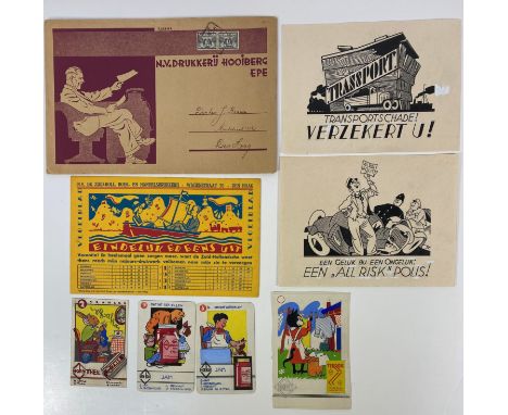 KRAAN, Jan (1901-88). Collection of over 40 designs for advertising, promotional material, education, public relations etc. 1
