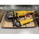 Lot Comprising DEWALT D28499 7/9" Angle Grinder and DEWALT D28065 5/6" Angle Grinder