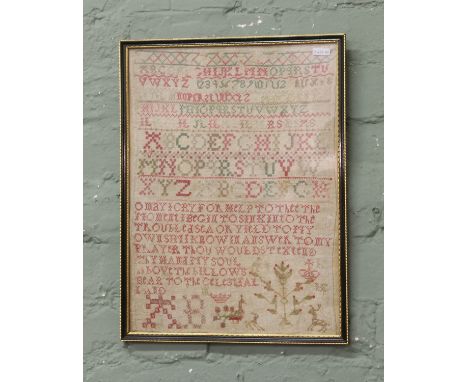 A framed sampler.