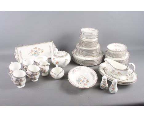 A Wedgwood "Kutani Crane" pattern part combination service, seventy pieces approxCondition:Slight staining inside teapot, no 