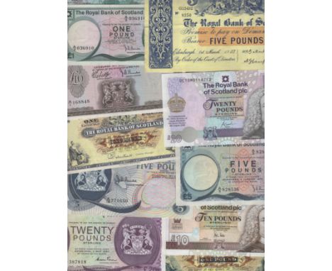 A Group of Scottish notes, comprising Royal Bank of Scotland, £1 6), 1927,1935, 1949,1955,1959,1966, £5, 1957, £1 (2), 1967,1