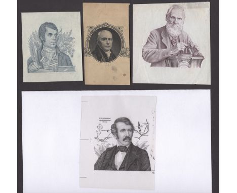 A Set of Vignettes showing portraits that feature on various Scottish notes, comprising Commercial Bank, John Pitcairn of Pit