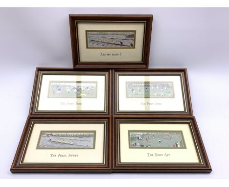 Five limited edition Stevengraph type woven silk pictures by J. &amp; J. Cash Coventry entitled 'The First Set' No.254/2000, 