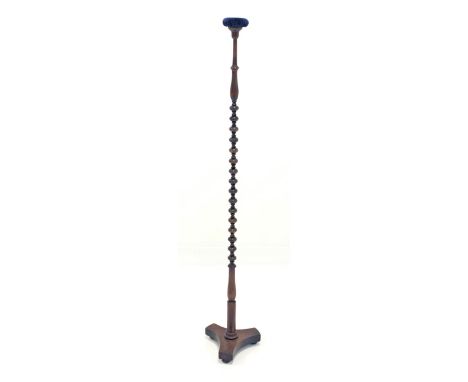 19th century bobbin turned mahogany wig stand, H120cm Condition Report & Further Details Click here for further images, condi