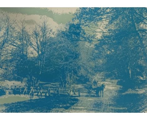 Barry Herbert (British 1937): 'Watercress Cart Passing Through the Ford', artists proof print signed, titled and dated 1976, 