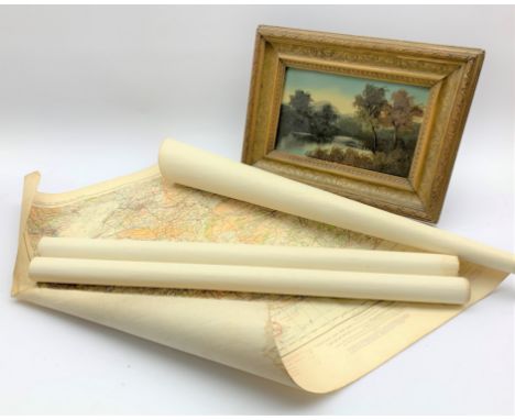 Two 1930s Ordnance Survey maps 'England, South. military edition' and 'Midlands (S.) military edition' and a small 19th/early