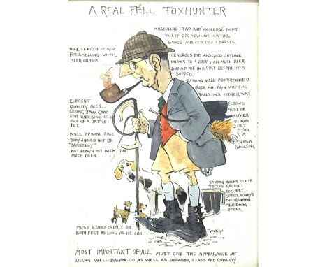 John William Wilkinson 'Wilk' (British 1906-1994): 'A Real Fell Foxhunter', watercolour signed and dated 1986, 37cm x 26cm