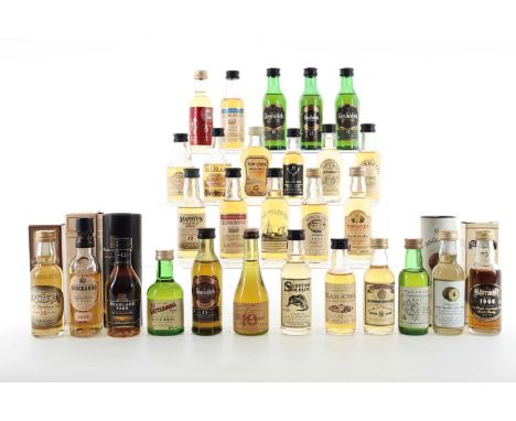 28 ASSORTED WHISKY MINIATURES INCLUDING GLENTURRET 1966 VINTAGE  Caol Ila 1983 Signatory, Glenturret 1966, Knockando 1980, Ta