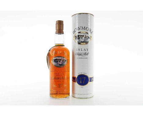 BOWMORE 17 YEAR OLD SCREEN PRINTED BOTTLE 75CL ISLAY SINGLE MALT  43% ABV / 75cl  Sat on the picturesque shore of Loch Indaal