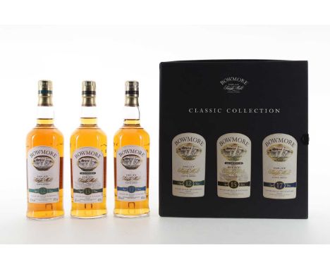 BOWMORE CLASSIC COLLECTION (3 X 20CL) ISLAY SINGLE MALT  12 Year Old - 40% ABV / 20cl15 Year Old - 43% ABV / 20cl17 Year Old 