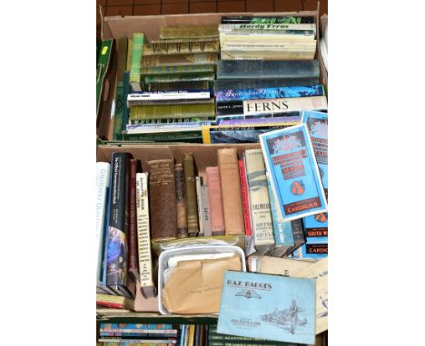 TWO BOXES OF BOOKS, POSTCARDS AND EPHEMERA, approximately forty books mainly nineteenth and twentieth century titles on ferns