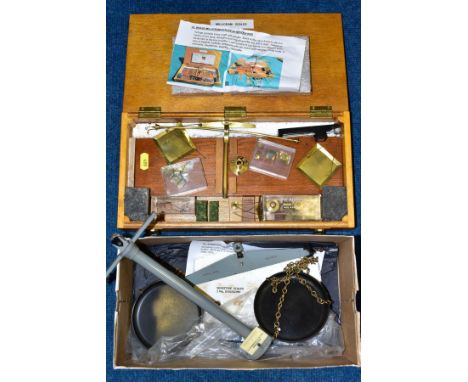 A MID 20TH CENTURY SET OF F J THORNTON &amp; CO LTD SCIENTIFIC SCALES, to measure 250 grams, together with a wooden cased set