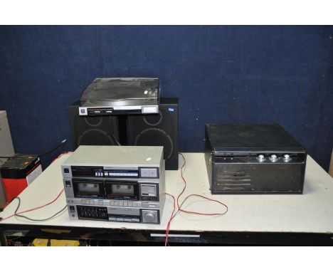 A DANSETTE M TYPE RECORD PLAYER with a Garrard Model 1025 turntable (PAT pass but not powering up) and a Pioneer DC-X202 and 