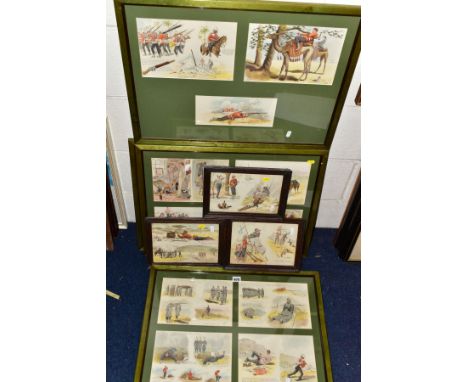 AFTER WILLIAM WHITELOCK LLOYD (BRITISH 19TH/20TH CENTURY), 'ON ACTIVE SERVICE', 18 illustrations from lloyds time serving in 