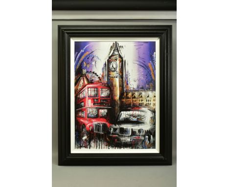 SAMANTHA ELLIS (BRITISH 1992) 'PLAYING FOR TIME' a limited edition print of London icons 76/195, signed bottom left, with cer