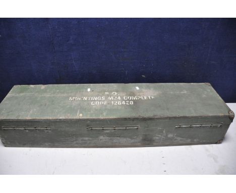 A PAIR OF WOODEN BOXES two army boxes one turned into bespoke toolbox the other is original