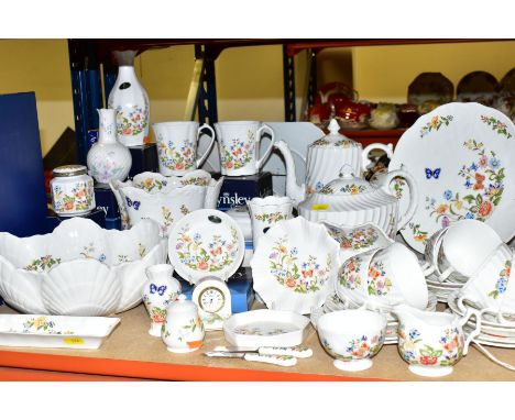 FORTY THREE PIECES OF AYNSLEY CERAMIC TEA AND GIFT WARES, mainly Cottage Garden pattern, nine boxed items comprising a teapot