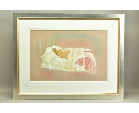 KAY BOYCE (BRITISH CONTEMPORARY) 'A MIDSUMMER NIGHT'S DREAM', a signed limited edition print of a female figure in repose, 92