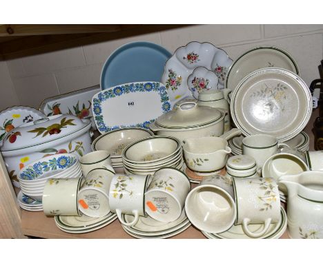 A FORTY EIGHT PIECE ROYAL DOULTON WILL O'THE WISP DINNER SERVICE AND OTHER CERAMIC WARES, Royal Doulton Lambethware Will O'th