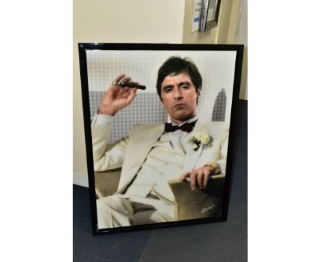 NICK HOLDSWORTH (BRITISH CONTEMPORARY) 'SCARFACE', a portrait of Al Pacino as Tony Montana, signed bottom right, mixed media 