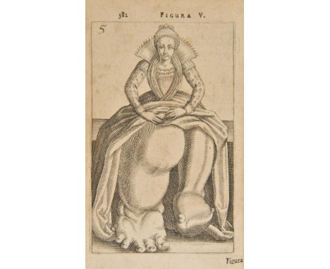 Bauhinus (Caspar). De hermaphroditorum monstromsorumque partuum natura... , Oppenheim, 1614,  portrait frontispiece (offset),