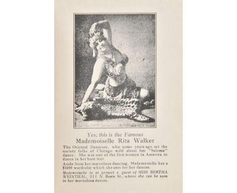 Prostitution. Blue Book. [Directory and Guide to Prostitutes in the Sporting District of New Orleans], [New Orleans, circa 19