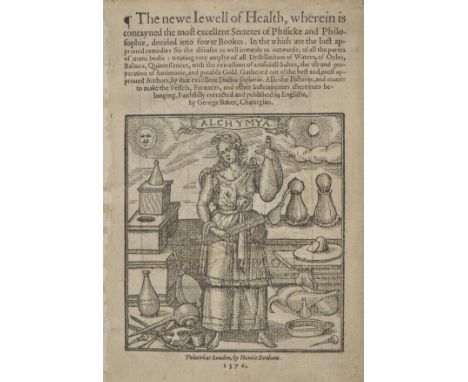  Gesner (Conrad). The Newe Iewell of Health... , 1st English edition, 1576,  large woodcut to title and woodcut illustrations