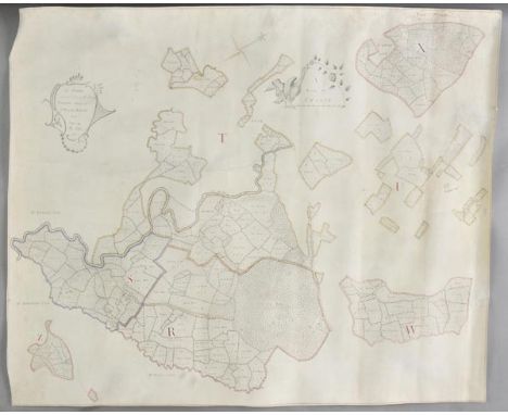 Estate Plan. A Survey of Several Estates in the County of Worcester belonging to Sr. William Blount Bart. taken by R.Hill, 17