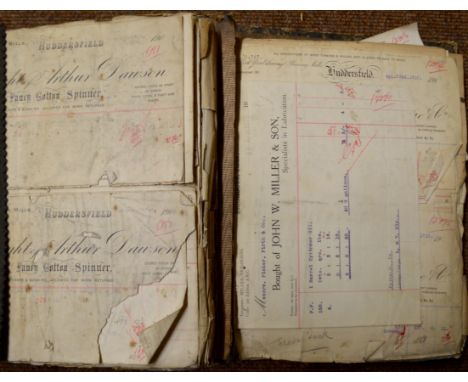 Textiles - Yorkshire. A group of approximately 1,440 invoices made out to Fisher, Firth &amp; Co., 1907/1910, all pre-printed