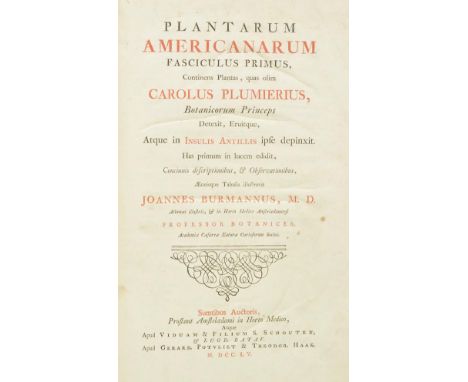 Plumier (Charles). Plantarum Americanarum fasciculus primus [-Decimus], continens plantas, quas olim Carolus Plumierius, Bota