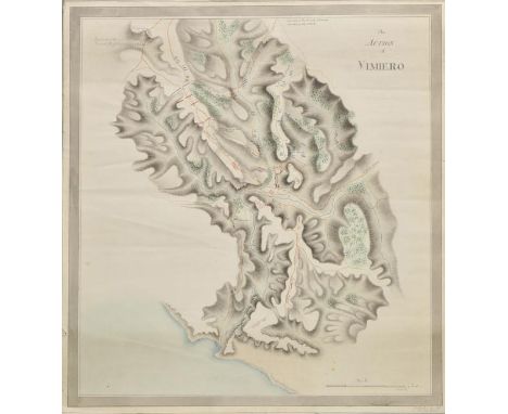 Battle plans. Smith (Malcolm), The Action of Vimiero, circa 1808, pen and watercolour manuscript battle plan of the battle of