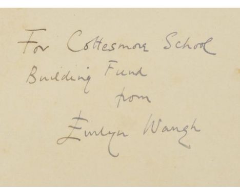 Waugh (Evelyn). When the Going Was Good, 1st ed., 1946, colour frontispiece, folding map, light spotting front and rear, orig