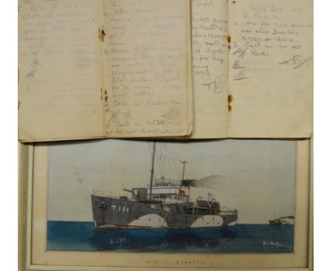 *Naval archive. A small collection of papers, photographs and a watercolour relating to Lieutenant Commander William Bruce Th