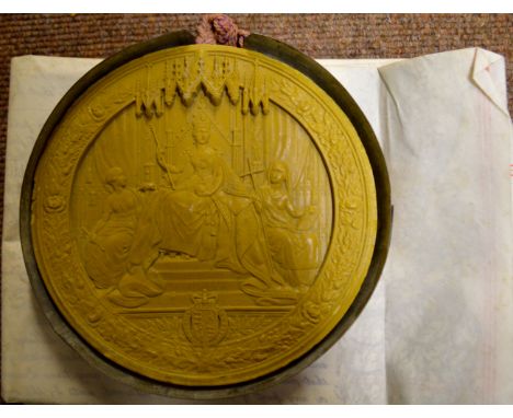*Victorian Letters Patent. A letters patent given to Rowland Westby Ralph, of Honnington Grange, near Newport, Salop, for cer