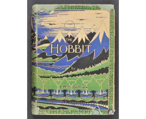 Tolkien (J.R.R.). The Hobbit or There and Back Again, 1st ed., 2nd impression, 1937, four colour plates by the author, black 