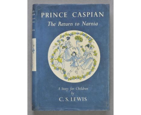 Lewis (C.S.). Prince Caspian, 1st ed., 1951, colour frontispiece and illustrations by Pauline Baynes, a few light spots front