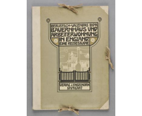 Berlepsch-Valendas (Hans von). Bauernhaus und Arbeiterwohnung in England. Eine Reisestudie, Stuttgart, [1907],  20 plates, oc