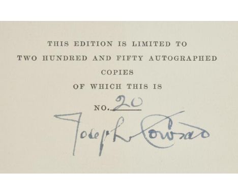 Conrad (Joseph). Notes on My Books, Doubleday, Page & Co., Garden City, New York, 1921, original cream boards gilt (light wea