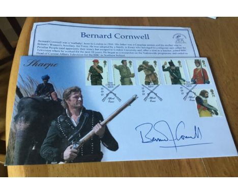 Bernard Cornwell signed British Army Uniforms 2007 Buckingham official FDC Sharpes Rifles author . All autographs come with a