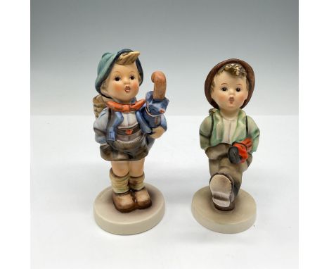 Matte finished, hand painted figures colored in fall colors of brown, green, orange and blue. Lot includes Home from Market 1