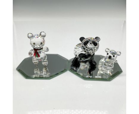 Cute collection of bears. Lot includes Panda Mother 181080, Kris Bear Skates 193011 and mini-Koala v. Right 119472. Swarovski