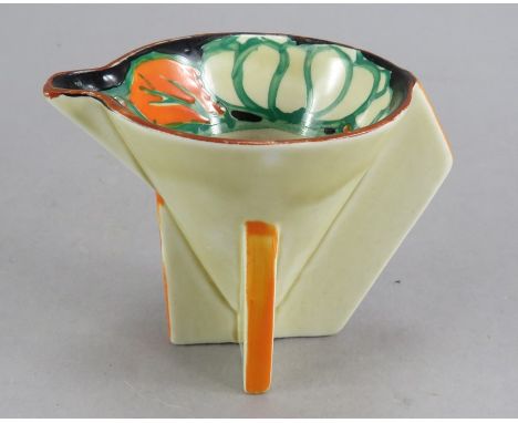 An early twentieth century Art Deco Wilkinson Pottery Clarice Cliff Conical shape Fantasque jug, c. 1930. It is hand-painted 