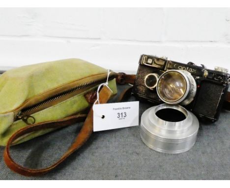 Vintage Contax I, 35mm Rangefinder camera by Zeiss Ikon of Stuttgart, Germany, circa 1932 - 1936, in fabric case