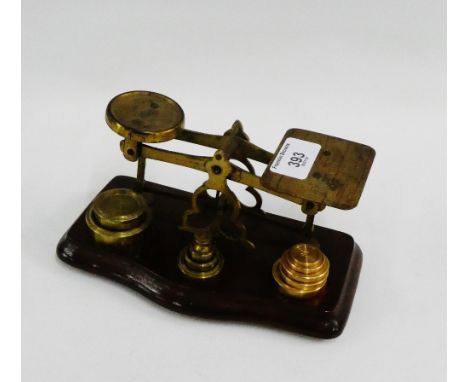 Set of postal scales with weights