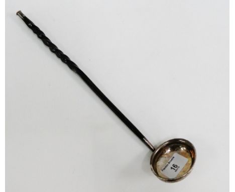 Whale bone handled toddy ladle, 35cm long 