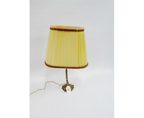 Vintage brass table lamp and shade 
