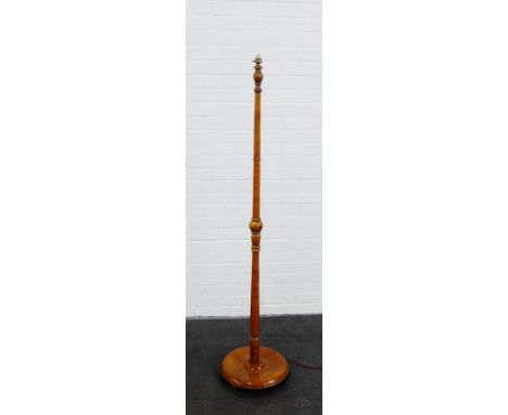Mahogany Standard lamp with shade, (a/f), 160cm