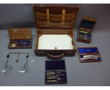 A collection of scientific instruments.