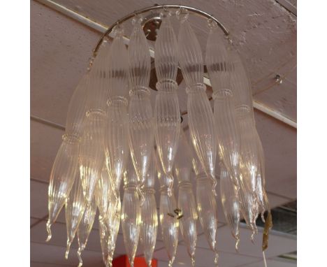 A Milanese glass hanging light