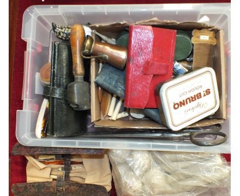 Various vintage sewing equipment, and other items.